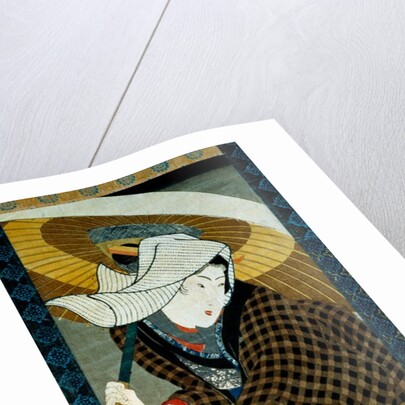 A Beauty and a Snowman by Utagawa Kuniyoshi