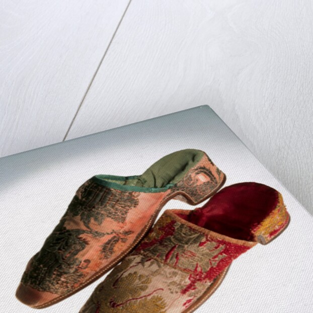 Man's slippers. Britain, 1710-20 by Unknown