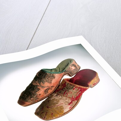 Man's slippers. Britain, 1710-20 by Unknown