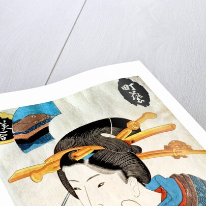 Geisha wiping Her Face by Utagawa Kunisada
