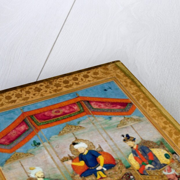 Timur Handing the Imperial Crown to Babur by Govardhan