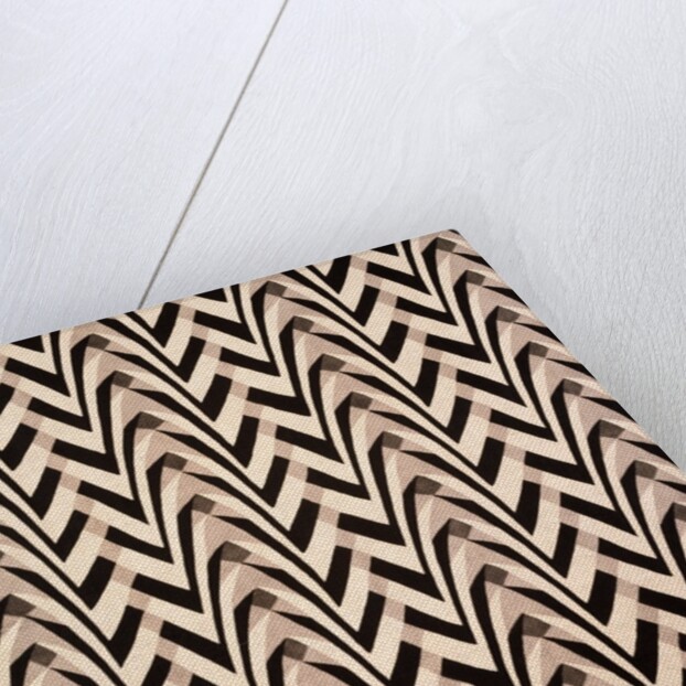 Furnishing fabric with chevron-like bands by Gregory Brown & William Foxton