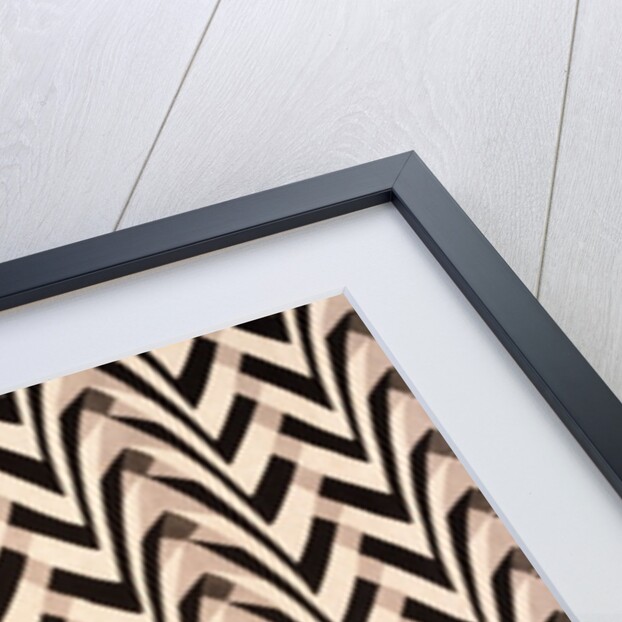 Furnishing fabric with chevron-like bands by Gregory Brown & William Foxton