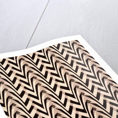 Furnishing fabric with chevron-like bands by Gregory Brown & William Foxton