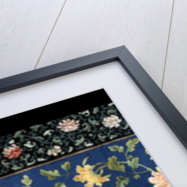 Panel with peonies and leaves and stems by Anonymous