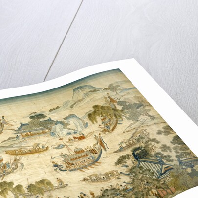 Tapestry depicting the Dragon Boat Festival by Unknown