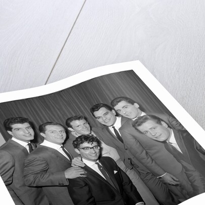 Freddie Garitty, Del Shannon and Frankie Vallie with other musicians by Harry Hammond