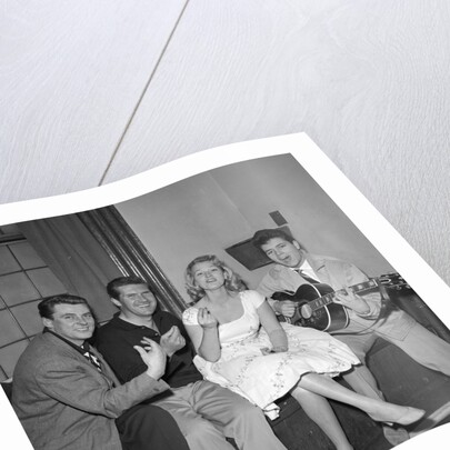 Cliff Richard with celebrity friends at the Palladium by Harry Hammond