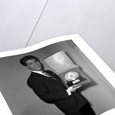 Cliff Richard with his first gold record by Harry Hammond