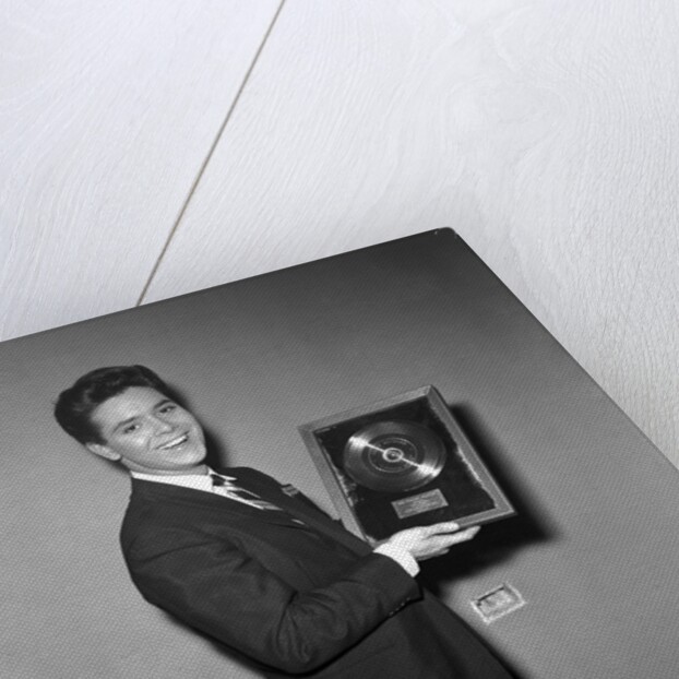 Cliff Richard with his first gold record by Harry Hammond