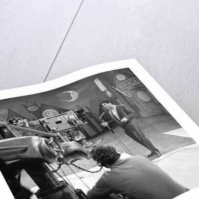 Cliff Richard in a TV studio by Harry Hammond