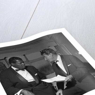 Oscar Peterson with an unknown man by Harry Hammond