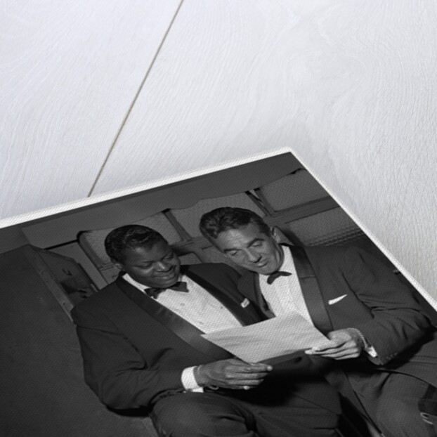 Oscar Peterson with an unknown man by Harry Hammond