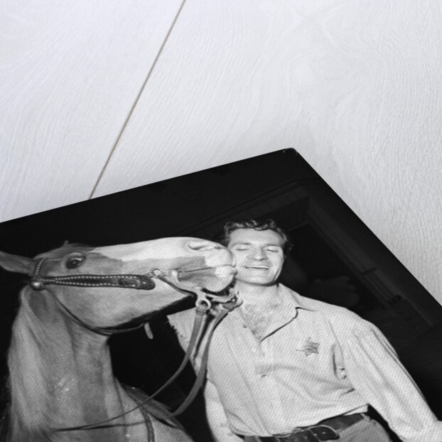 Hugh O'Brien with a horse by Harry Hammond