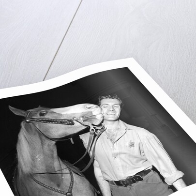 Hugh O'Brien with a horse by Harry Hammond