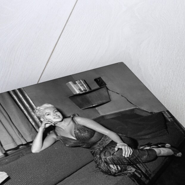 Jayne Mansfield at the Palladium dressing room by Harry Hammond
