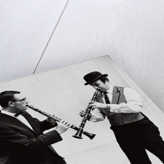 Terry Lightfoot and Acker Bilk by Harry Hammond