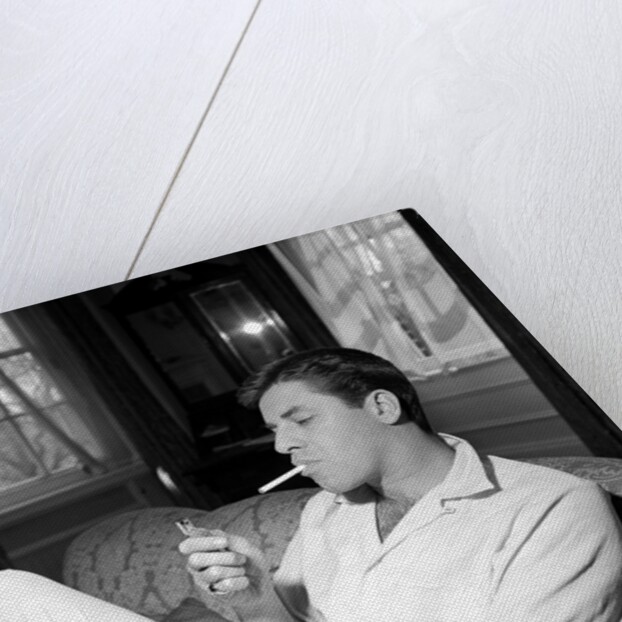 Jerry Lewis relaxing with a cigarette by Harry Hammond