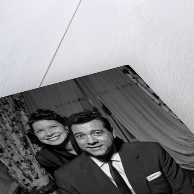 Mario Lanza with his wife at the Dorchester Hotel by Harry Hammond
