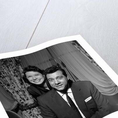 Mario Lanza with his wife at the Dorchester Hotel by Harry Hammond