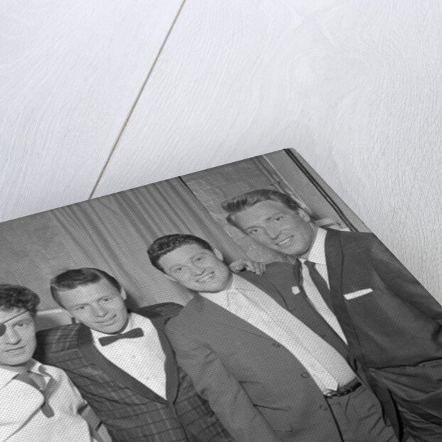 Johnny Kidd in group of four, Frank Ifield on the right by Harry Hammond