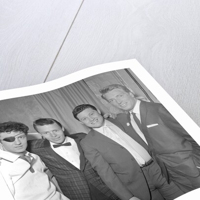 Johnny Kidd in group of four, Frank Ifield on the right by Harry Hammond
