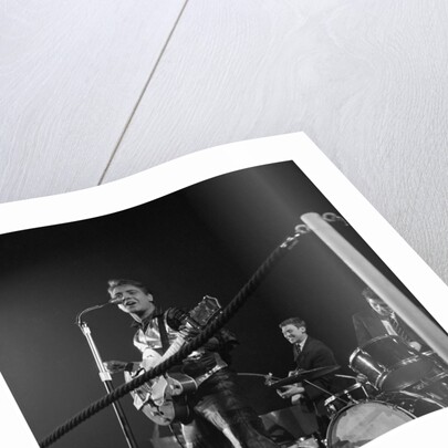 Eddie Cochran at Wembley concer with Brian Bennett by Harry Hammond