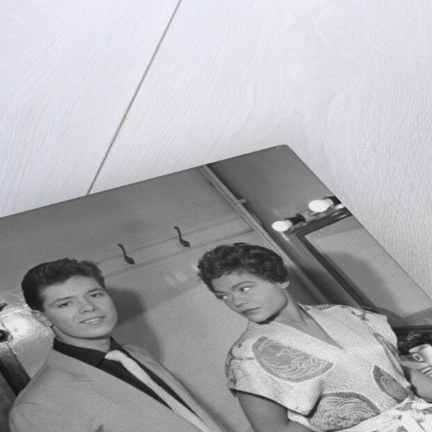 Eartha Kitt with Cliff Richard by Harry Hammond