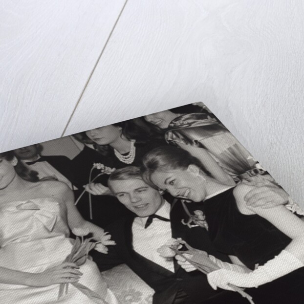 Adam Faith in promotion call with Rank Studio starlets by Harry Hammond