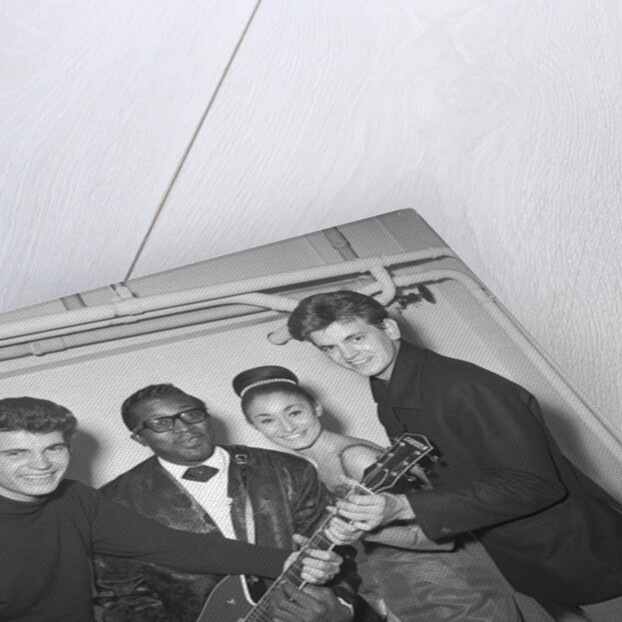 Everly Brothers with Bo Diddley by Harry Hammond