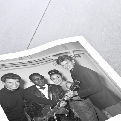 Everly Brothers with Bo Diddley by Harry Hammond