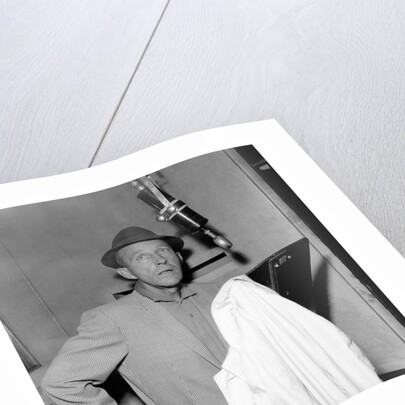 Bing Crosby, recording session at Decca Studios by Harry Hammond