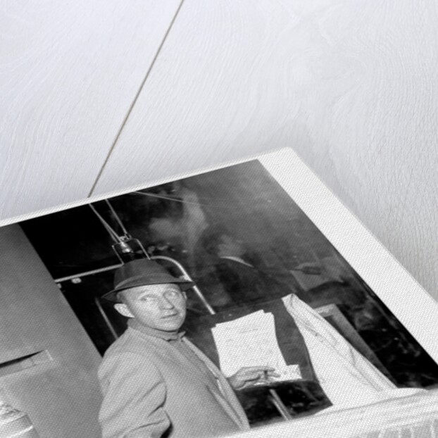 Bing Crosby, recording session at Decca Studios by Harry Hammond