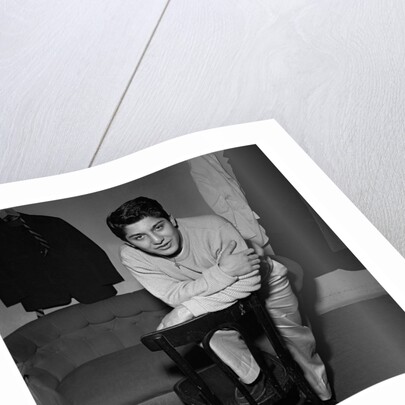 Paul Anka in dressing room by Harry Hammond