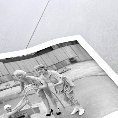 Shani Wallis with Vera Day in a swimming pool by Harry Hammond