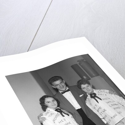Larry Page and two fans by Harry Hammond
