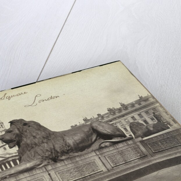 Stone Lion, Trafalgar Square, London by Francis Frith & Co.