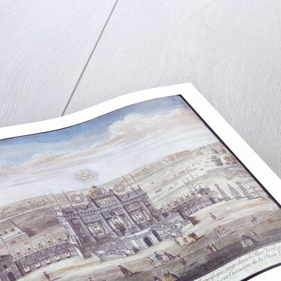 A Perspective View of The Magnificent Structure erected in Green Park for The Royal Fireworks by Unknown