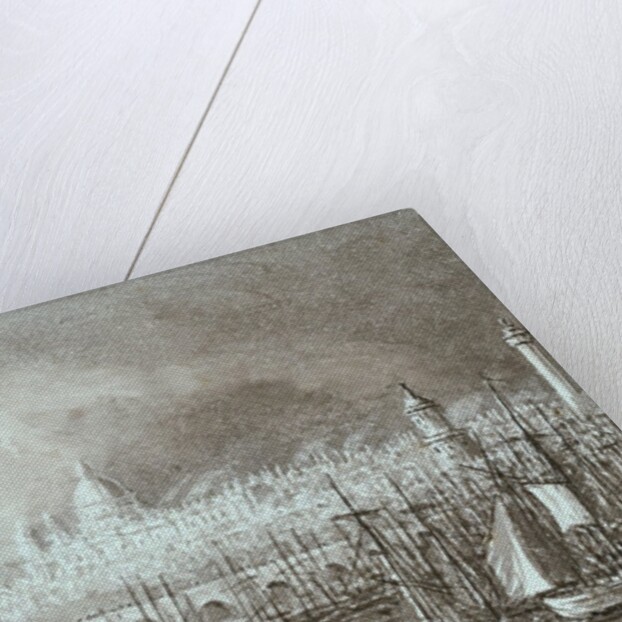 A View of Old London Bridge by John Glover