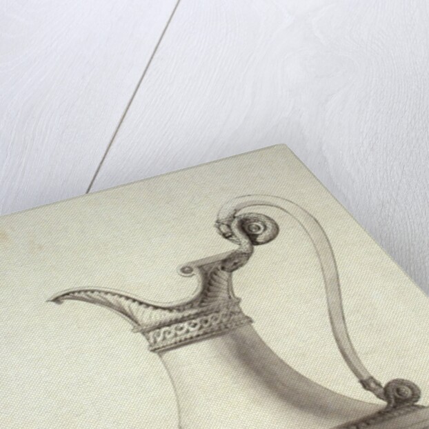 Design for a hot water jug with serpent handle by Jean-Jacques Boileau