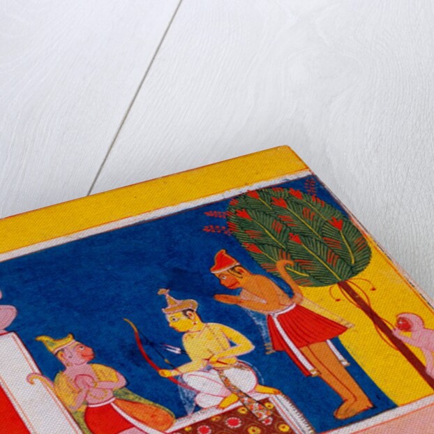 Hanuman and other Monkeys in conversation with Rama by Unknown