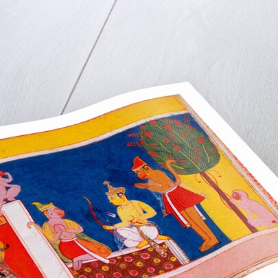 Hanuman and other Monkeys in conversation with Rama by Unknown