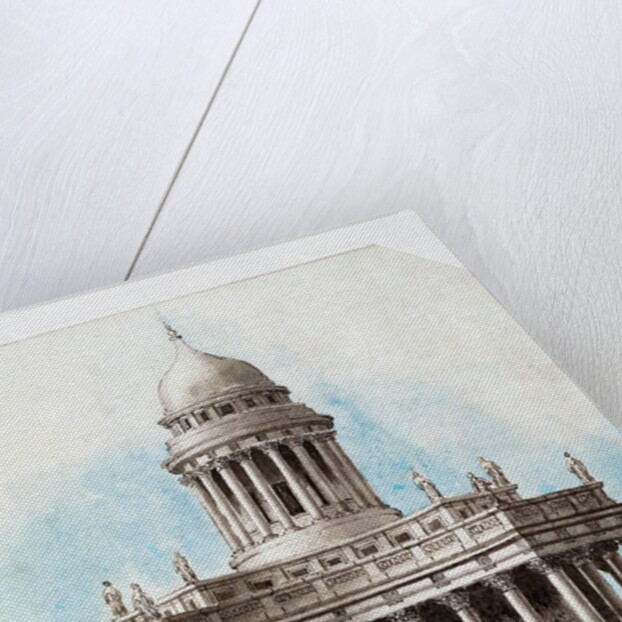 Architectural design for a building in classical style by Samuel Huggins
