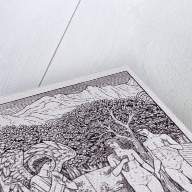 Adam and Eve in the Garden of Eden by William Morris