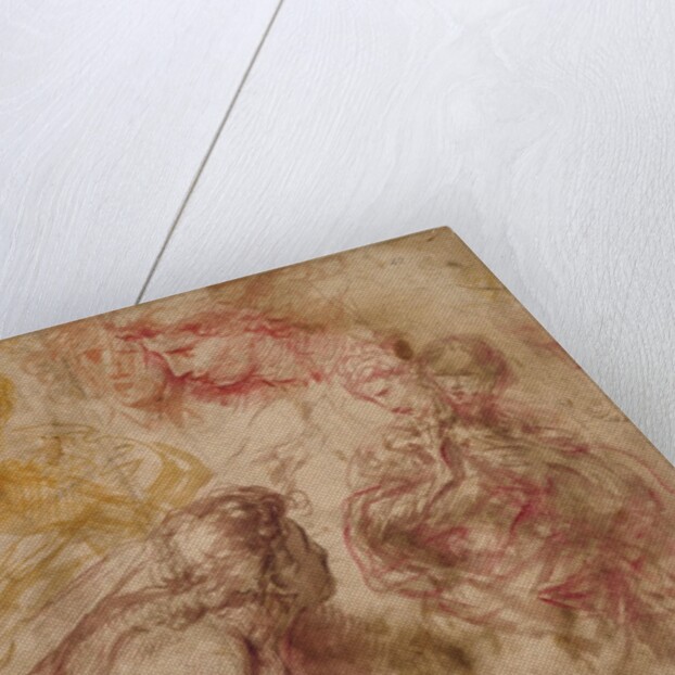 Heads of Angels, drawings of Virgin and Child by Giulio Cesare Procaccini