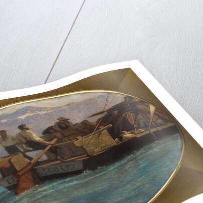 Luggage Boat on Lake Geneva by Francois Bocion