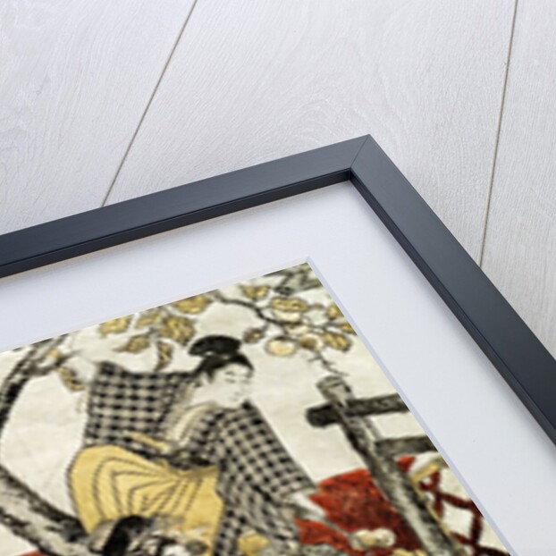 A Man and Six Women Gathering Persimmons by Kitagawa Utamaro