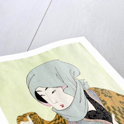 Portrait of a veiled woman by Chikanobu Toyohara