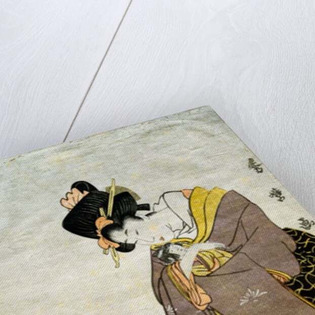 A Young Woman Fondling a Doll by Kitagawa Hidemaro