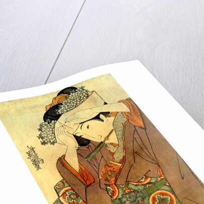 Girl at her Toilet by Tachibana Minko